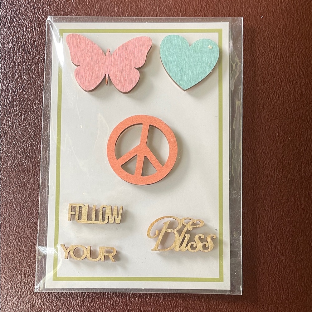 Decorative Wooden Embellishments Set